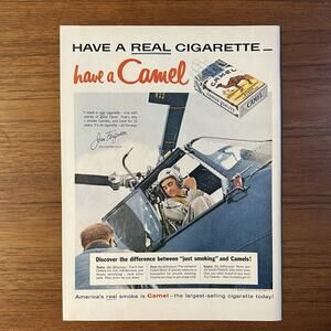 VTG 1957 Magazine Ad Camel Have A Real Cigarette Jim Ferguson